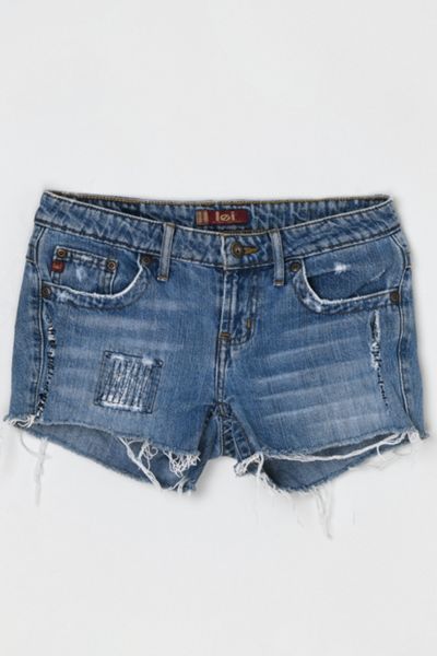 Vintage Y2k Distressed Low-Rise Denim Shorts