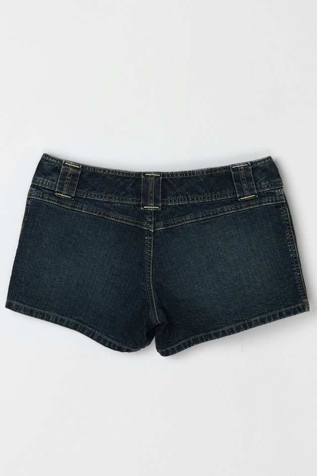Vintage Y2k Dark Wash Low-Rise Denim Shorts #2