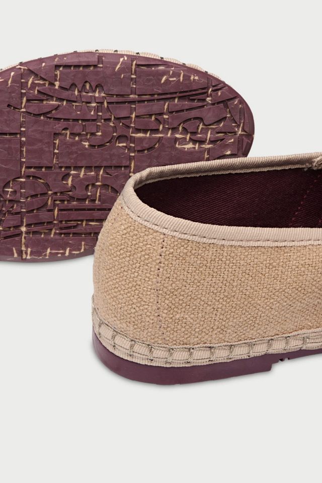 Flabelus Double Strap Linen Mary Jane Flat #2