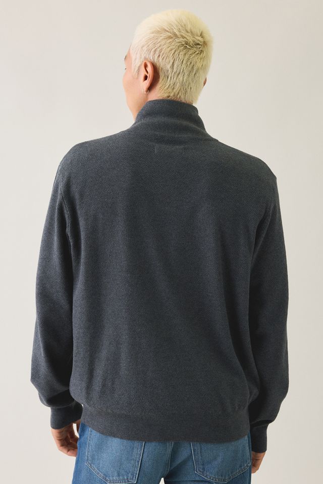 UO Textured Wool-Blend Knit Quarter-Zip Sweater #1