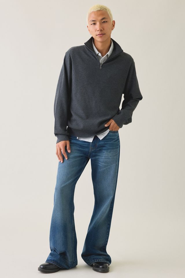 UO Textured Wool-Blend Knit Quarter-Zip Sweater #3
