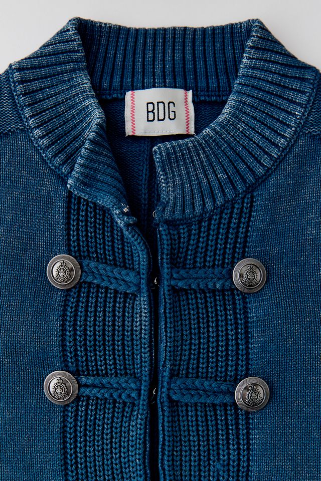 BDG Kellie Cadet Military Button Detail Sweater Jacket #4