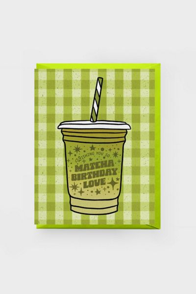 Boss Dotty Iced Matcha Birthday Card