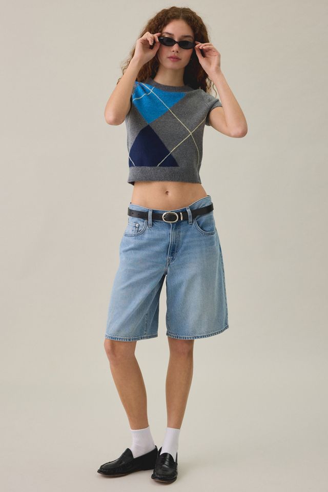 BDG So Soft Argyle Short Sleeve Sweater #1