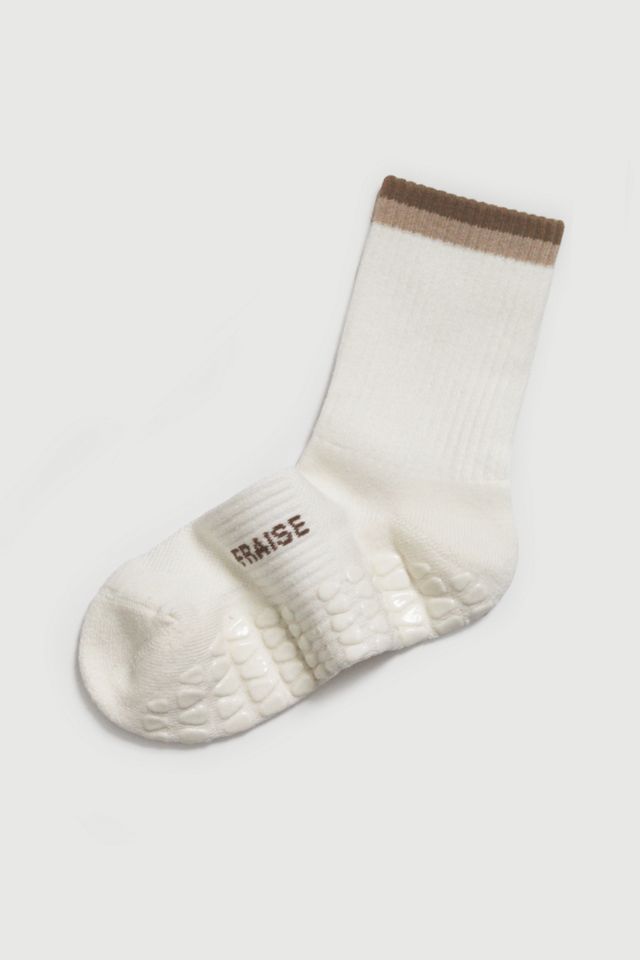 Fraise Striped Crew Pilates Grip Sock #2