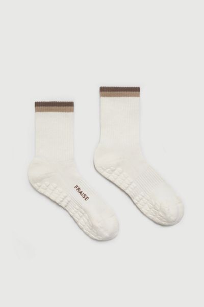 Fraise Striped Crew Pilates Grip Sock