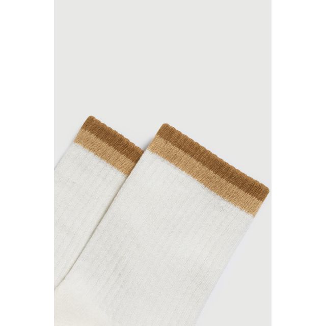 Fraise Striped Crew Pilates Grip Sock #1