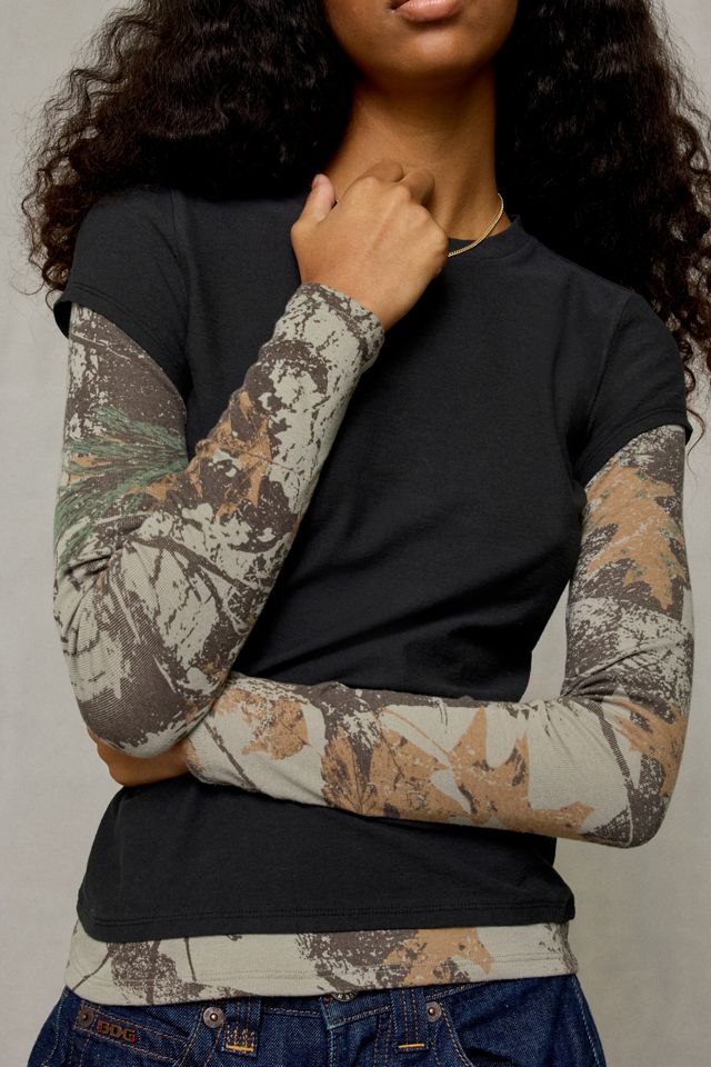 T-shirt BDG Spill The Tee à manches longues à double couche #1