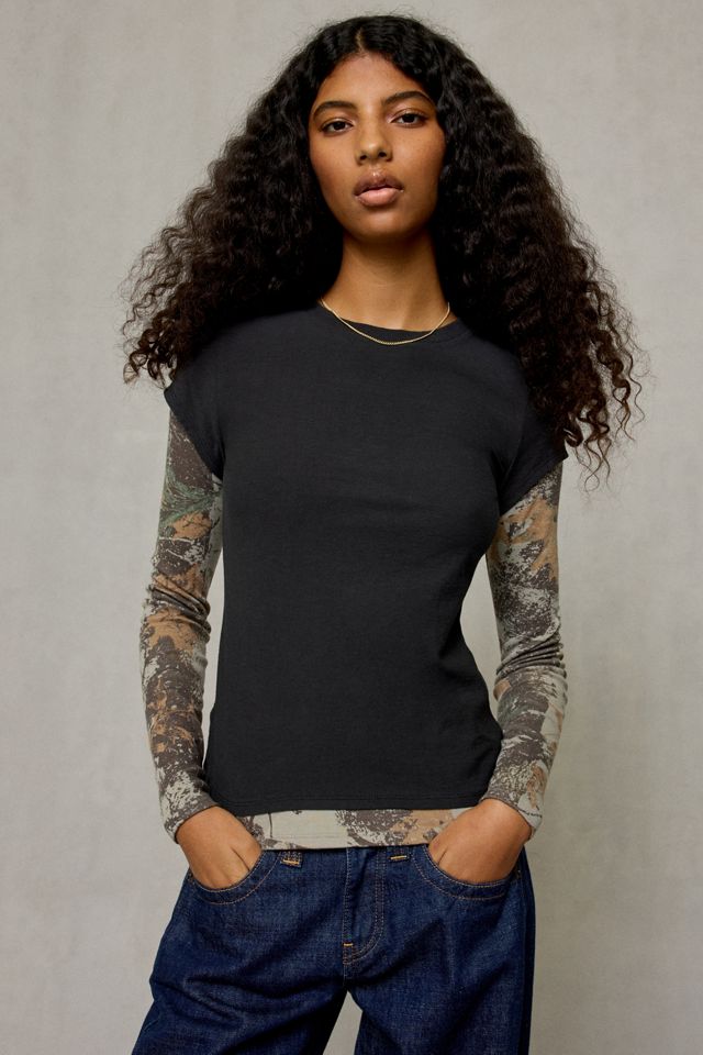 T-shirt BDG Spill The Tee à manches longues à double couche #4