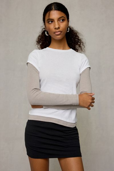 BDG Double Layer Long Sleeve Spill The Tee
