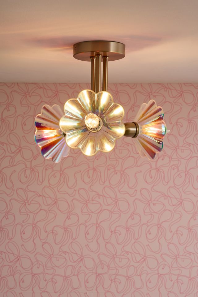 Asher Triple Shade Flush Mount Light | Urban Outfitters