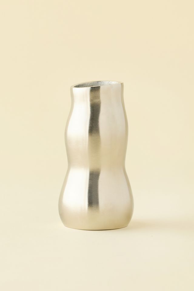 Waves Sculpted Aluminum Vase #3