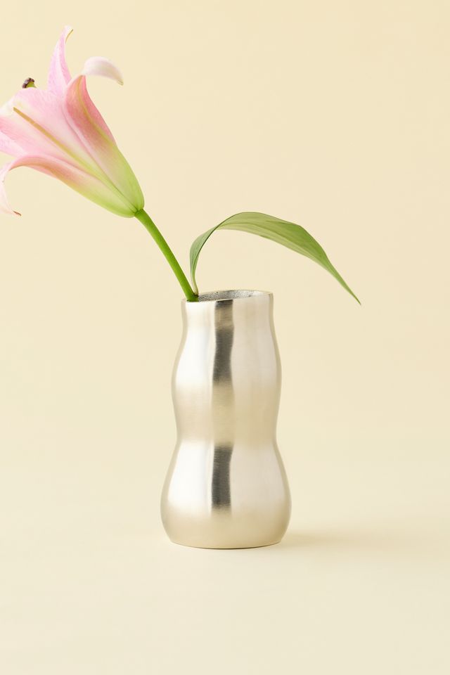 Waves Sculpted Aluminum Vase #4
