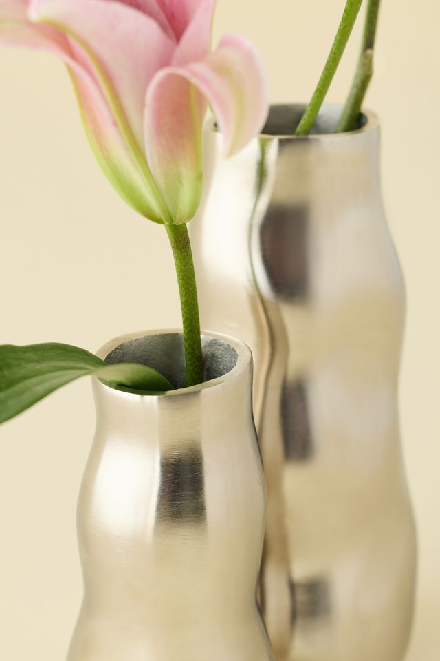Waves Sculpted Aluminum Vase #5
