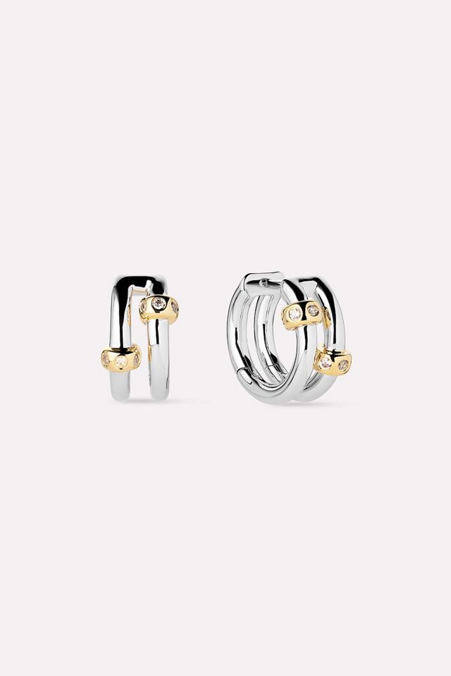 Ana Luisa Cyrus Double Silver Earrings #2