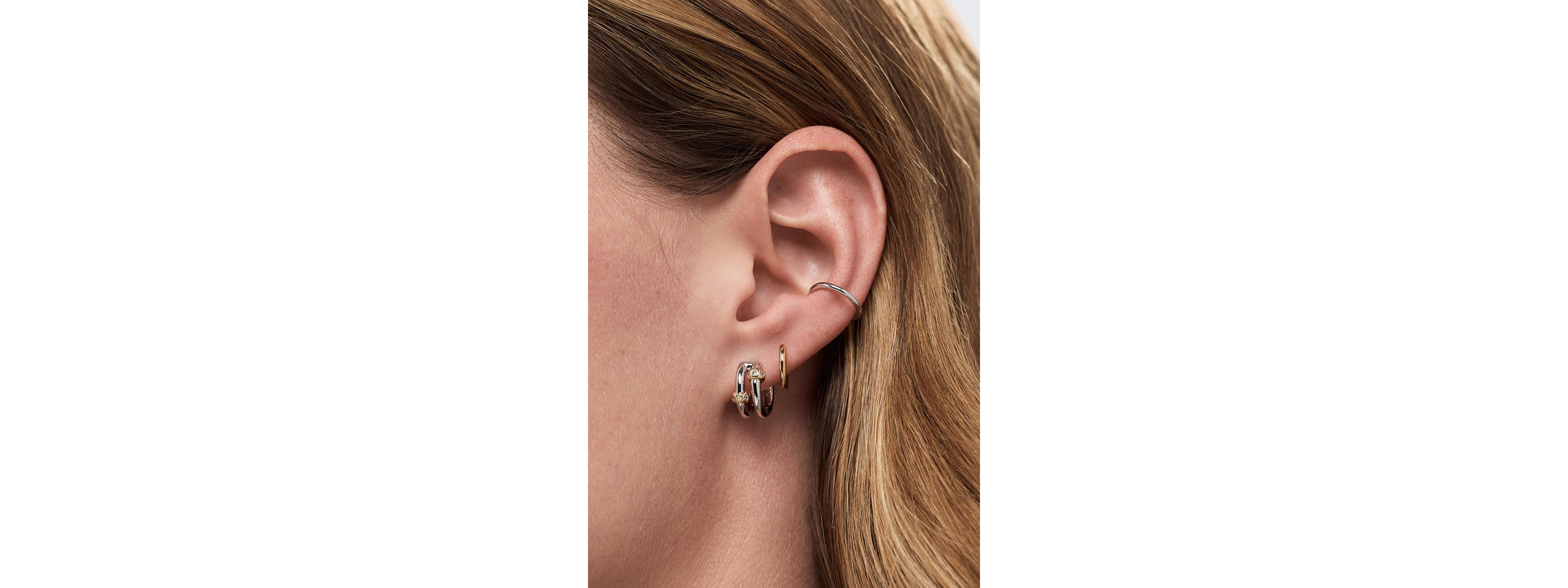 Ana Luisa Cyrus Double Silver Earrings