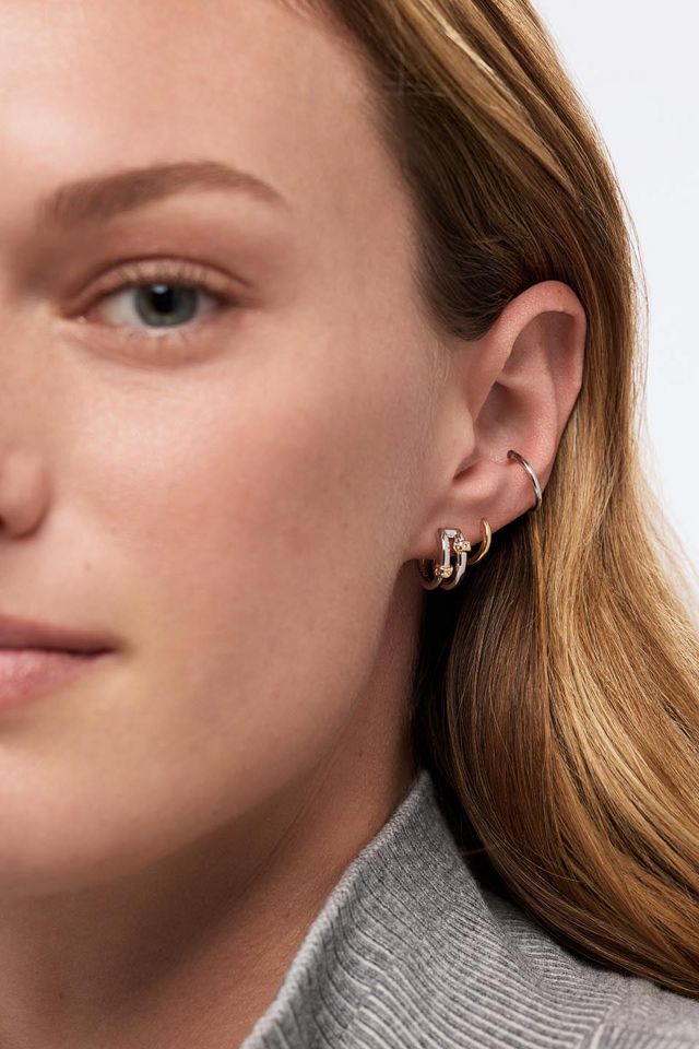 Ana Luisa Cyrus Double Silver Earrings #4