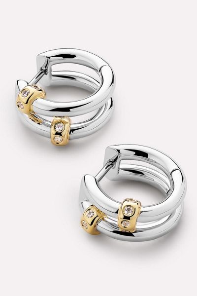 Ana Luisa Cyrus Double Silver Earrings