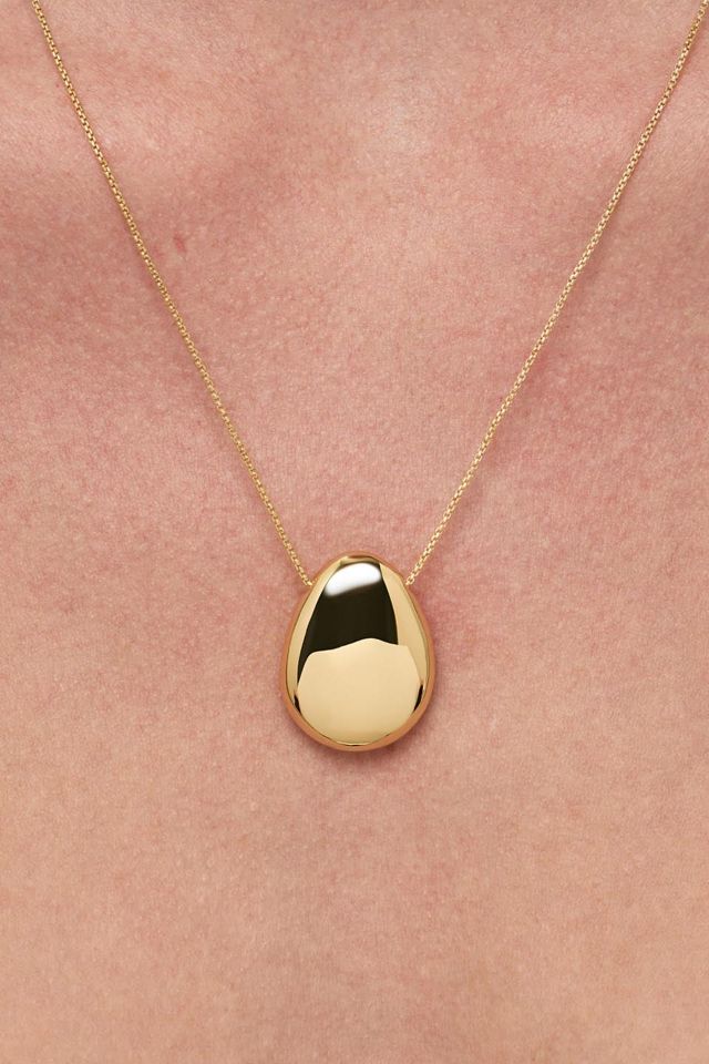 Ana Luisa Pebble Large Gold Pendant #1