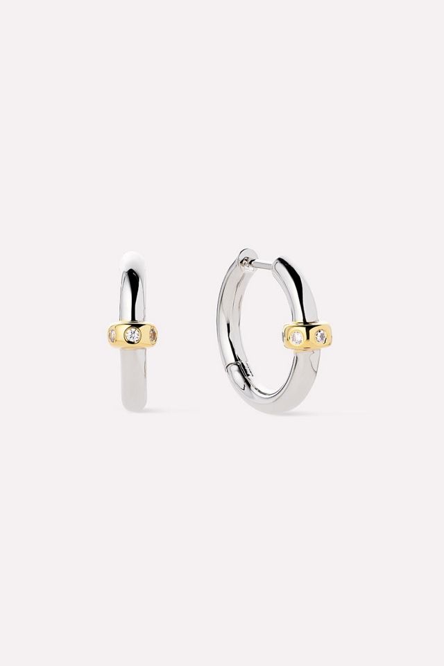 Ana Luisa Cyrus Silver Two Tone Earrings #2