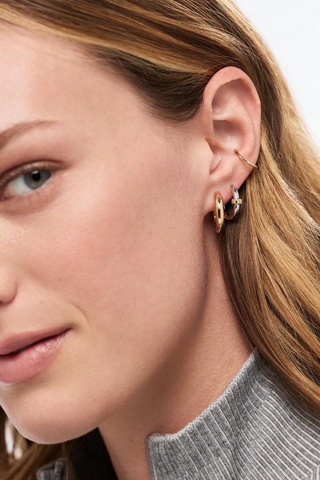 Ana Luisa Cyrus Silver Two Tone Earrings #4