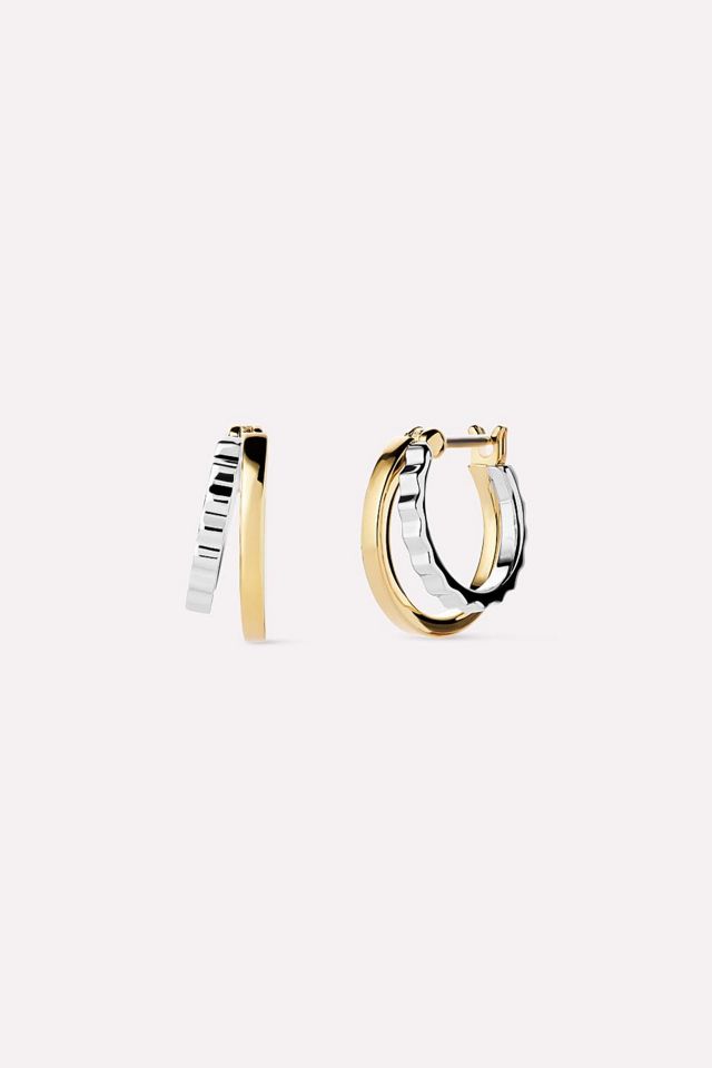 Ana Luisa Toda Two Tone Huggie Earrings #1