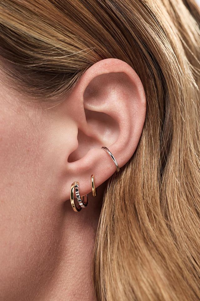 Ana Luisa Toda Two Tone Huggie Earrings #2
