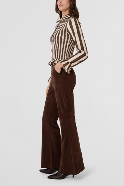 Amy Lynn Yasmine Cotton Stripe Smocked Shirt