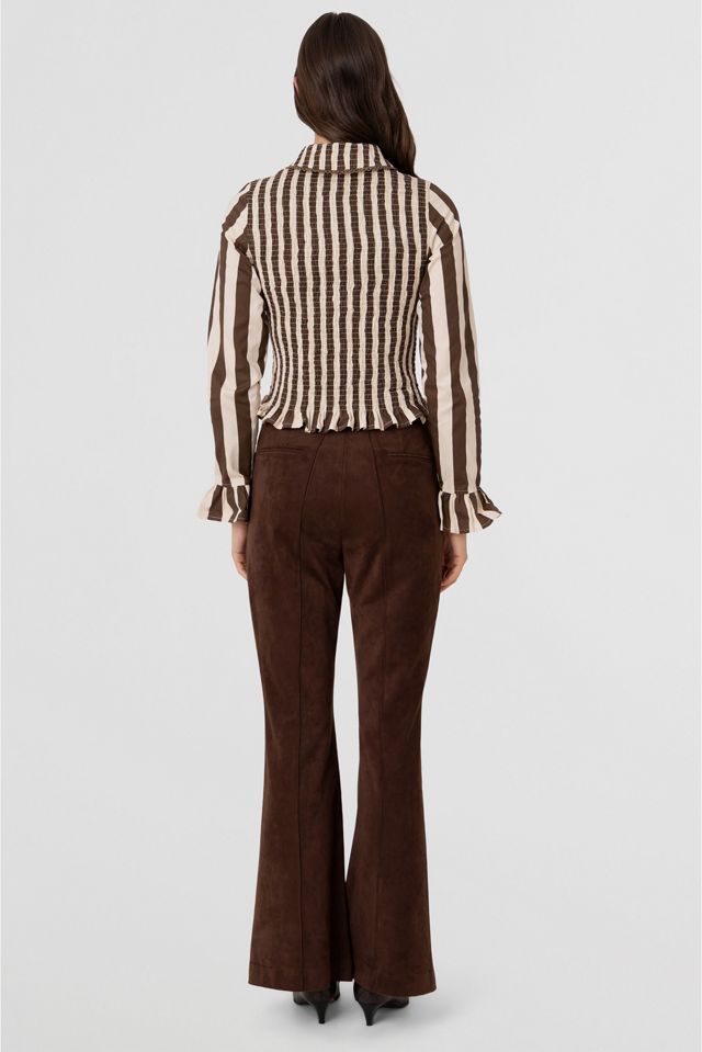 Amy Lynn Yasmine Cotton Stripe Smocked Shirt #4