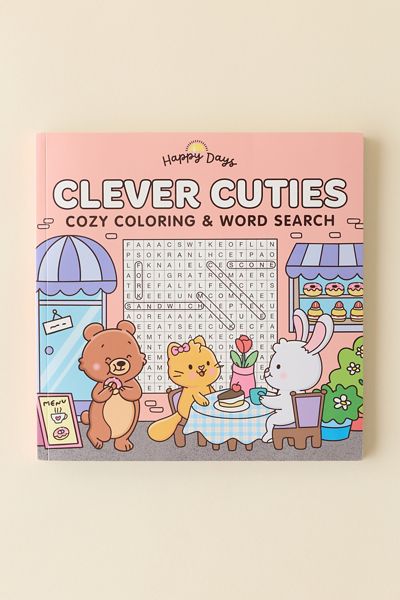 Clever Cuties: Cozy Coloring & Word Search Book By Elena Aiello