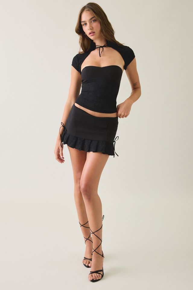 I.AM.GIA. Aris Lace Trim Low-Rise Mini Skirt #3