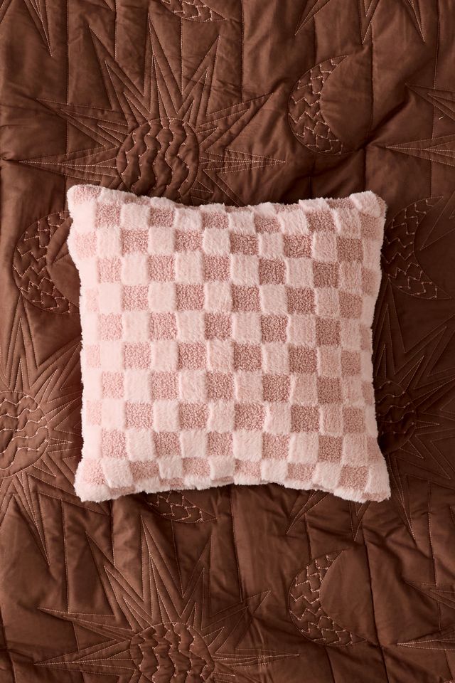 Charli Checkered Fleece Throw Pillow #1