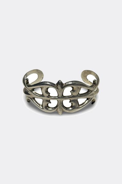 Vintage 1960s Sand Casted Sterling Silver Cuff Bracelet