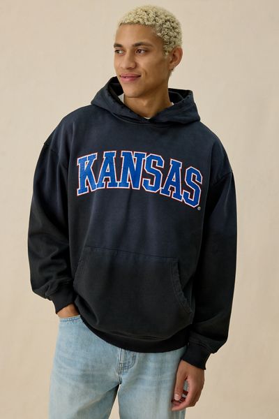 Dark Horse College Logo Graphic Distressed Hoodie Sweatshirt