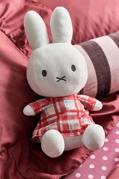 Peluche Miffy en motif à carreaux de 12 pouces, exclusivité UO
