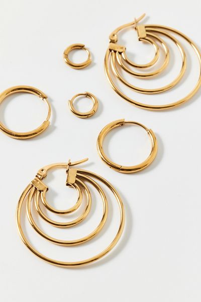 Alice Essential Waterproof Hoop Earrings Set