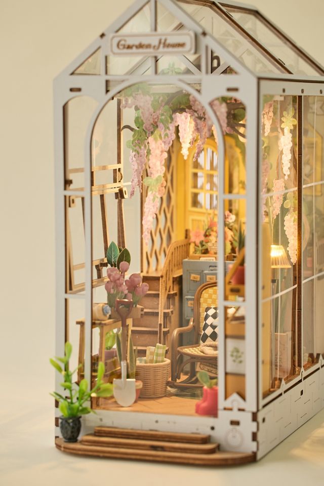 Rolife Holiday Garden House DIY Miniature Book Nook 3D Puzzle Kit #3