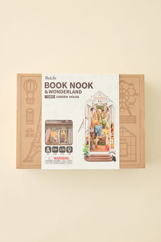Rolife Holiday Garden House DIY Miniature Book Nook 3D Puzzle Kit #4
