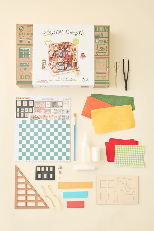 Rolife Sam's Study Library DIY Miniature House 3D Puzzle Kit #1