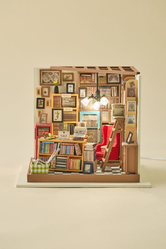 Rolife Sam's Study Library DIY Miniature House 3D Puzzle Kit #2