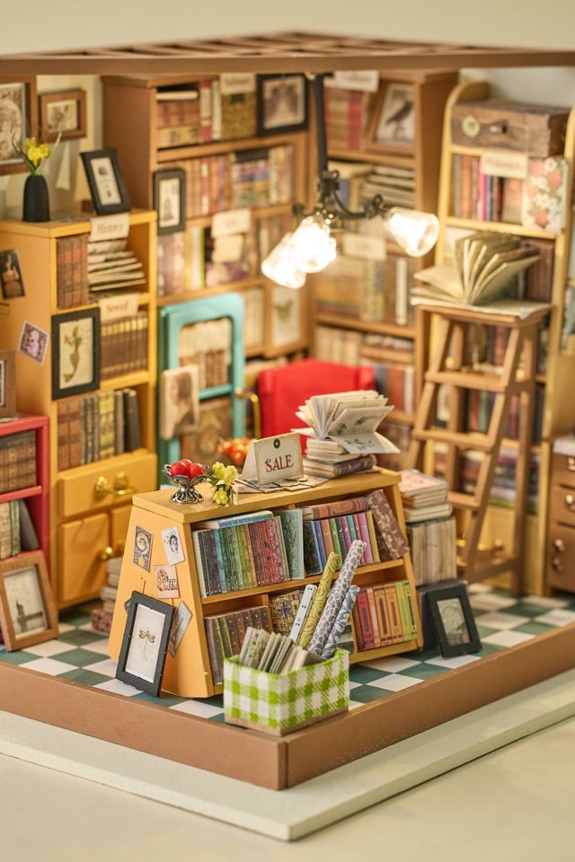 Rolife Sam's Study Library DIY Miniature House 3D Puzzle Kit #3