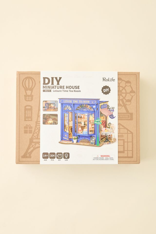 Rolife Leisure Time Tea Room DIY Miniature House 3D Puzzle Kit #4