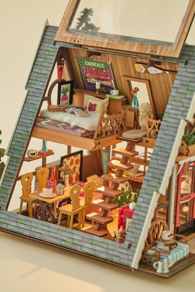 Rolife A-Frame Cabin DIY Miniature House 3D Puzzle Kit #4