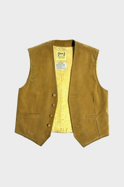 Vintage 1970's Colorado Western Sherpa Lined Velvet Vest