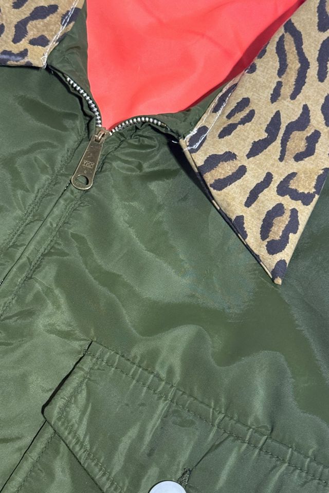 Vintage 1970s Mask Cropped Reversible Leopard Print Collar Jacket #2