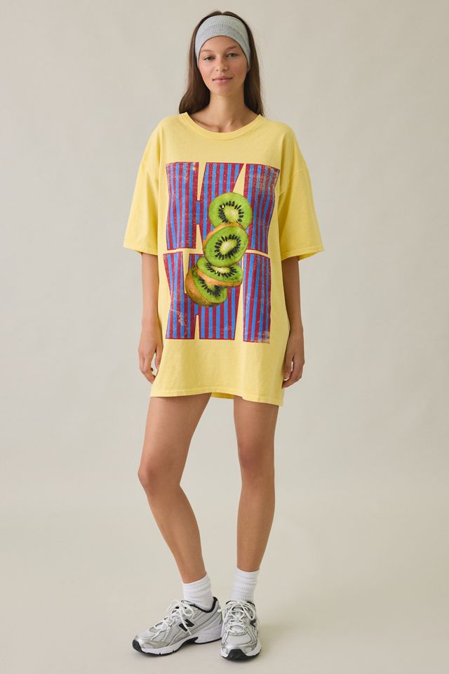 Robe t-shirt surdimensionnée en coton à motif kiwi #2