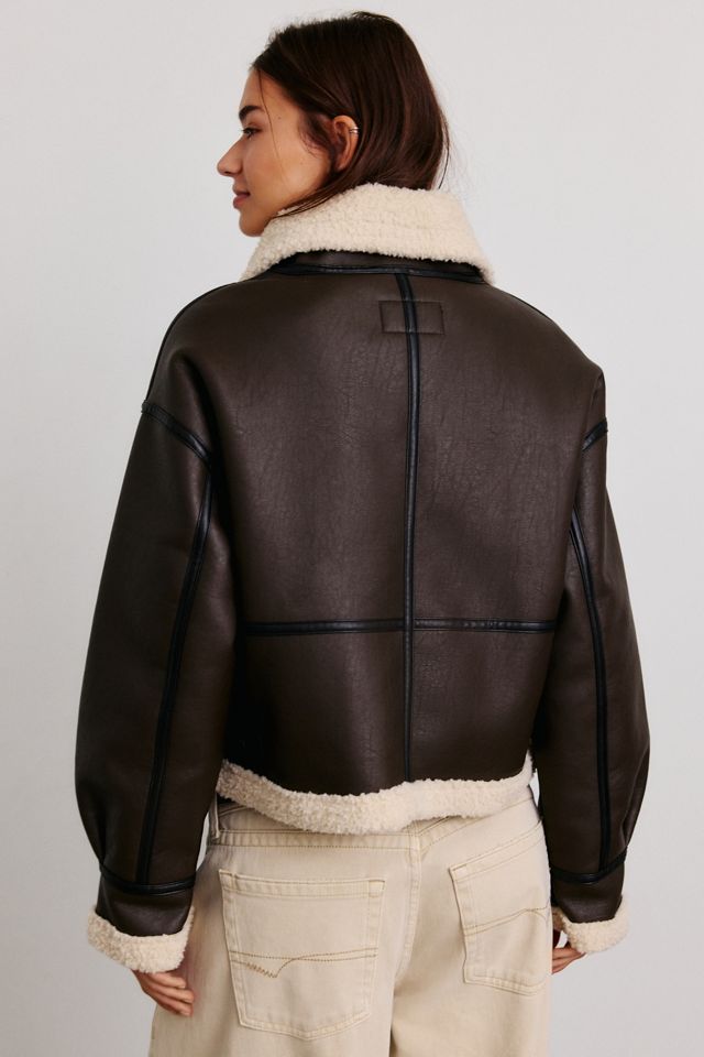 Alpha Industries Grove Faux Leather Moto Jacket #3