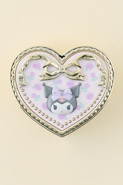 Sanrio Japan Originals Kuromi Heart Shaped Mirror Compact Case