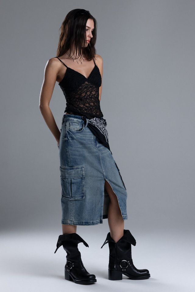 Miss Me Karla Cargo Midi Skirt #1