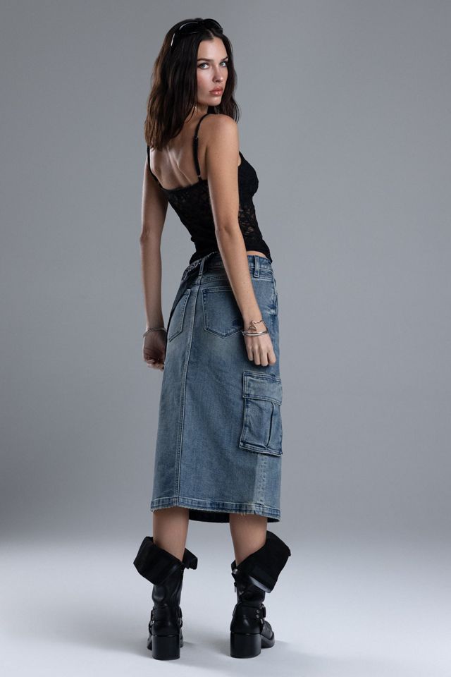 Miss Me Karla Cargo Midi Skirt #2